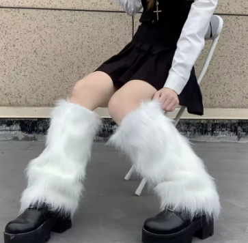 Leg Warmers Fourrure Punk/Grunge – Accessoire Alternatif