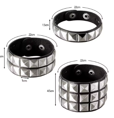 Bracelet Cloutée Punk Rock Femme/Homme– Style Alternatif